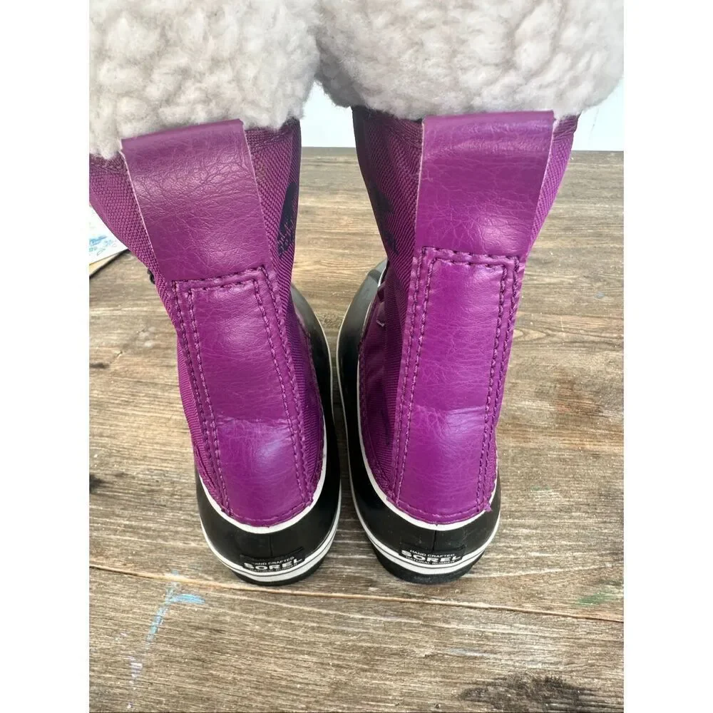 Sorel Women’s 6 Purple Insulated Yoot Pack Nylon Winter Water Resistant Boots